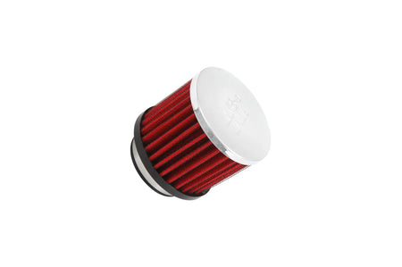 K&N Breather (62-1480) 1 3/4" ID Rubber Flange / Red Filter / Chrome Top