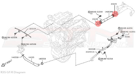 Nissan Water Pipe O-Rings - R35 GTR/350Z/370Z