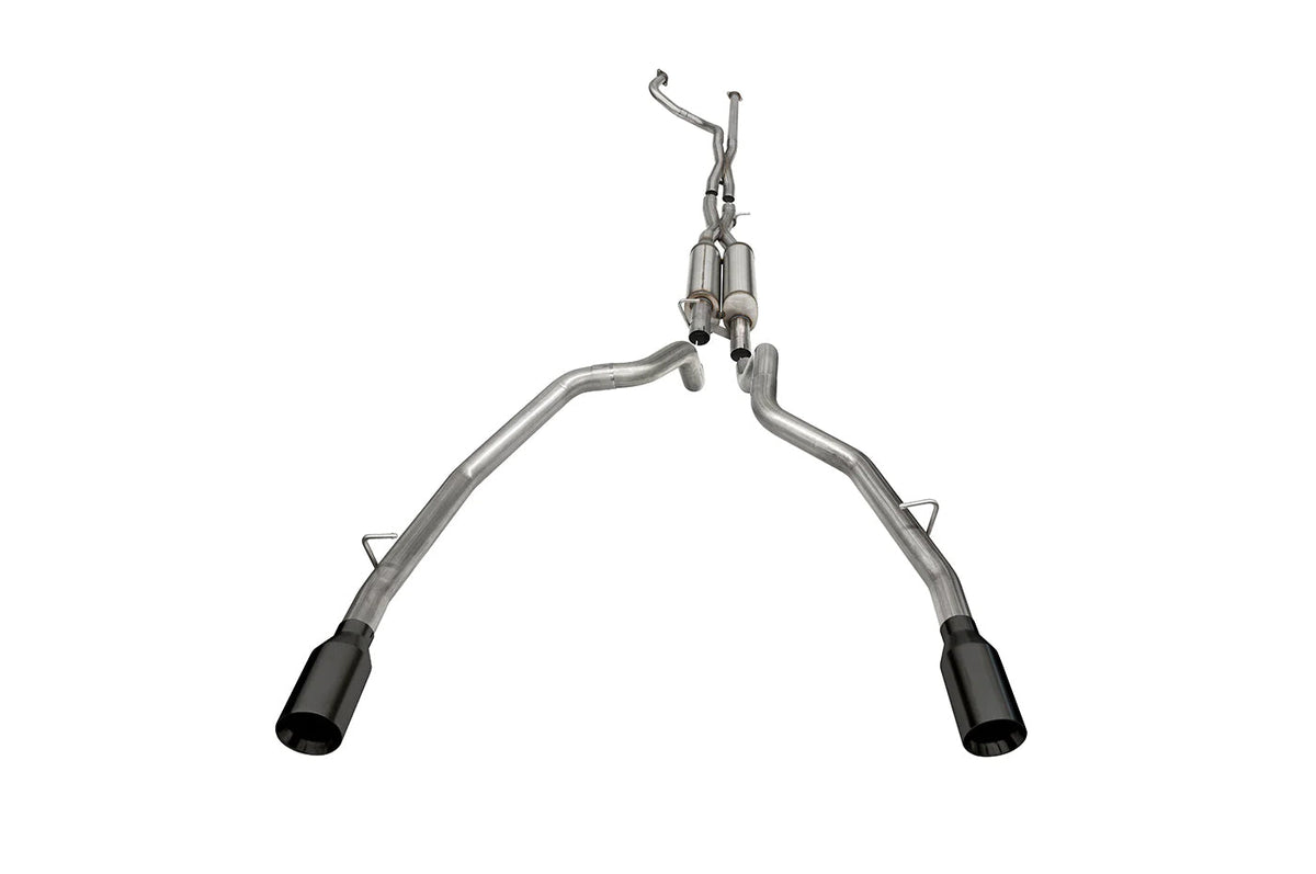 Corsa Cat-Back Exhaust (21189BPC Black Powder Coat Tips)