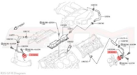 Nissan Inlet Pipe to Breather Gasket - R35 GTR
