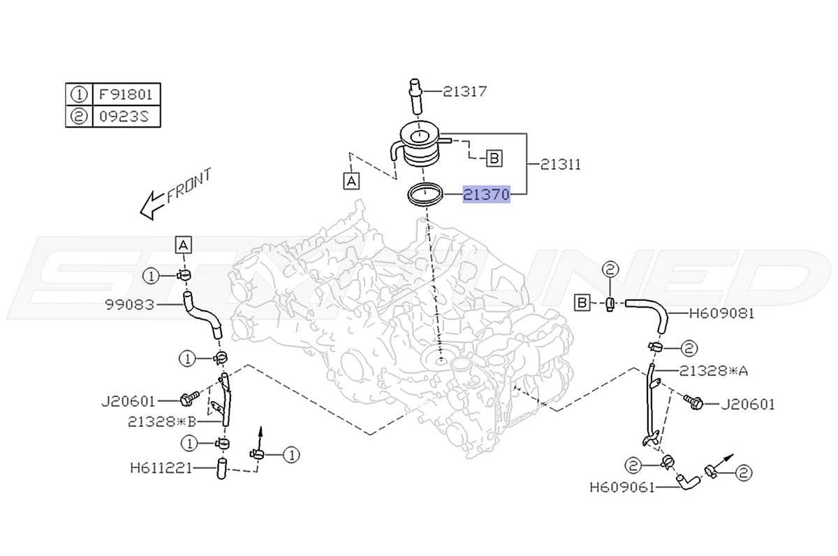 FA24 2022 WRX Oil Cooler Diagram