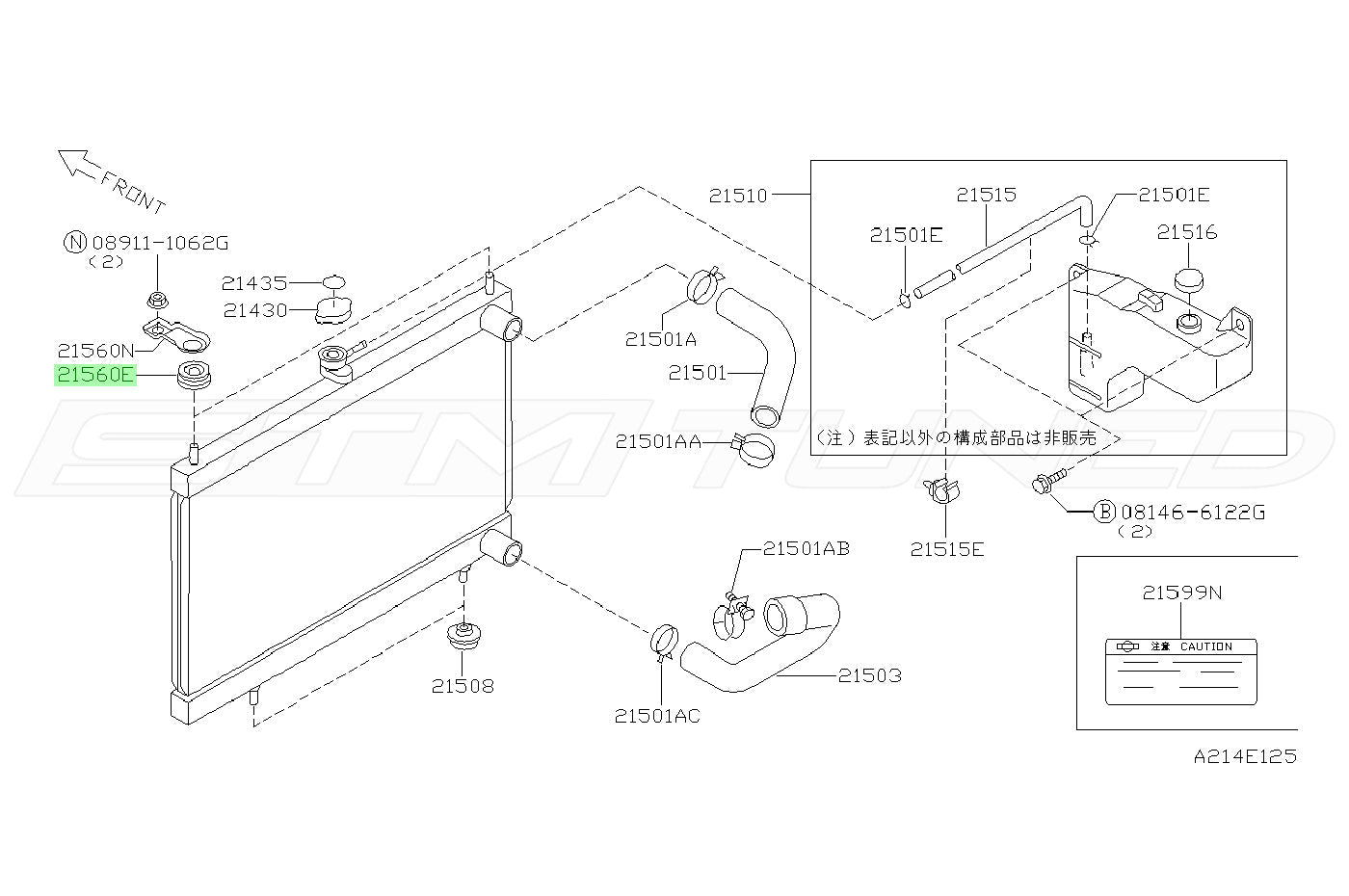 1999 R34 GTR Radiator Diagram