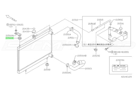 1999 R34 GTR Radiator Diagram
