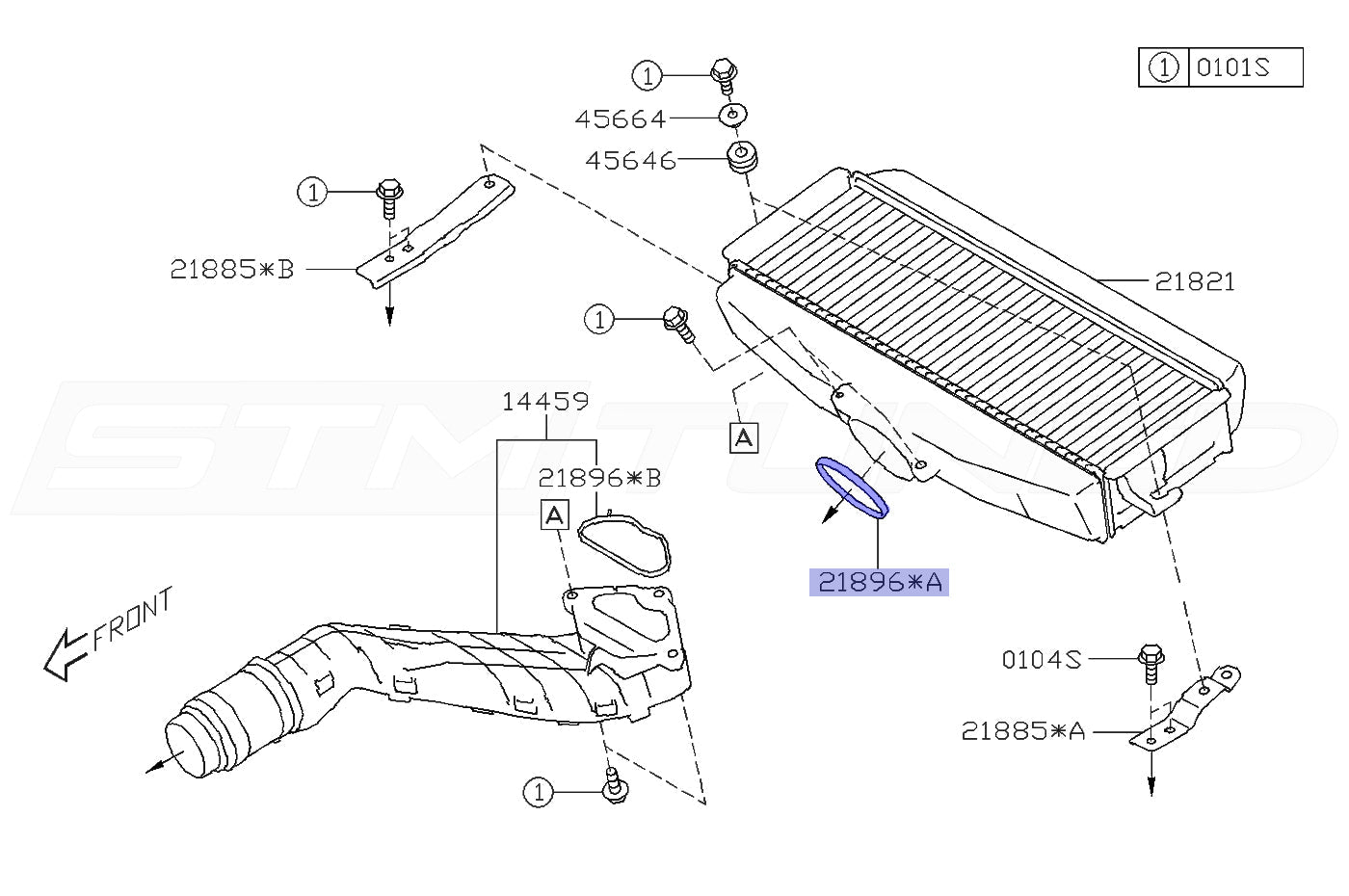 Subaru OEM Intercooler Outlet Gasket for 2022+ WRX (21896AA130)
