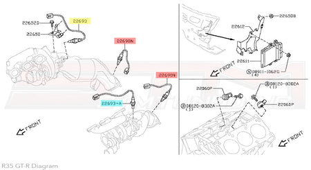 Nissan O2 Oxygen Sensors - R35 GTR