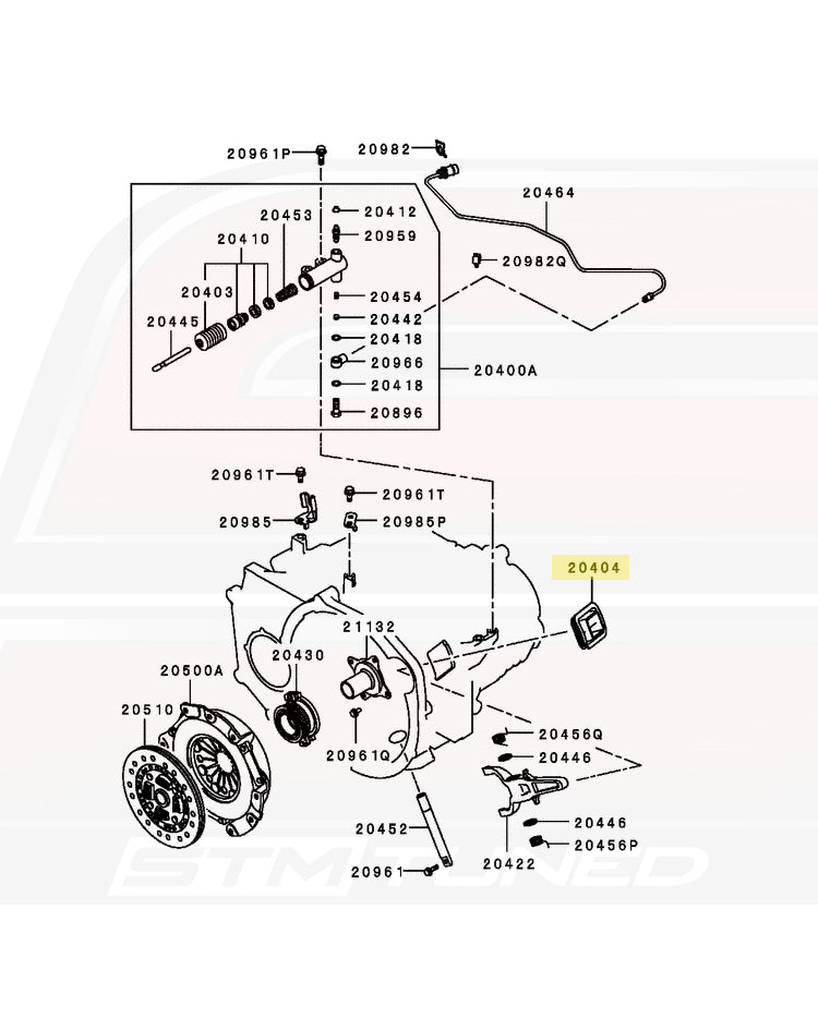 2318A004 Evo X OEM Clutch Fork Boot