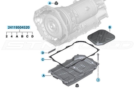 BMW OEM ZF8 Auto Trans Pan Kit G8X M2 M3 M4 (24119504520)