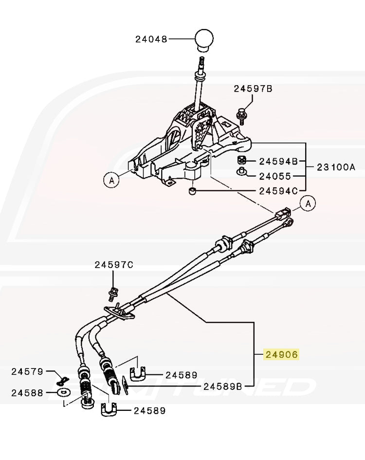 Mitsubishi OEM Shifter Cables for Evo X