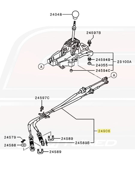 Mitsubishi OEM Shifter Cables for Evo X