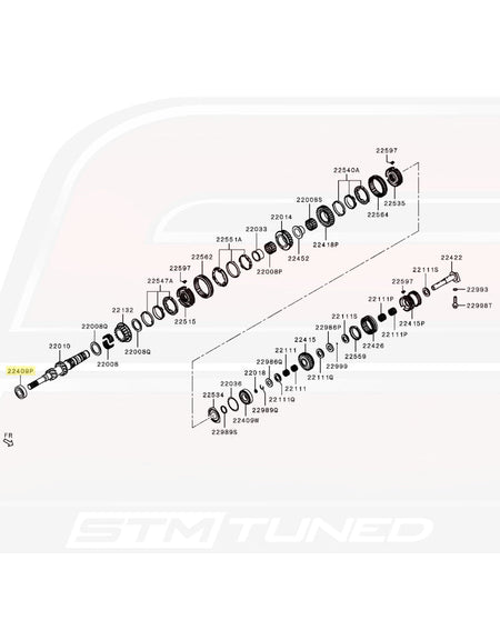 Transmission Output Shaft Bearing for Evo X (2522A073)