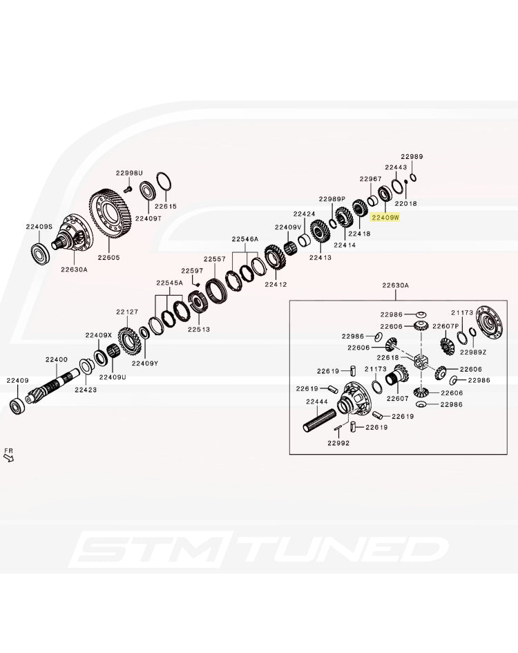 Mitsubishi OEM Transmission Shaft Bearing for Evo X (2522A074)