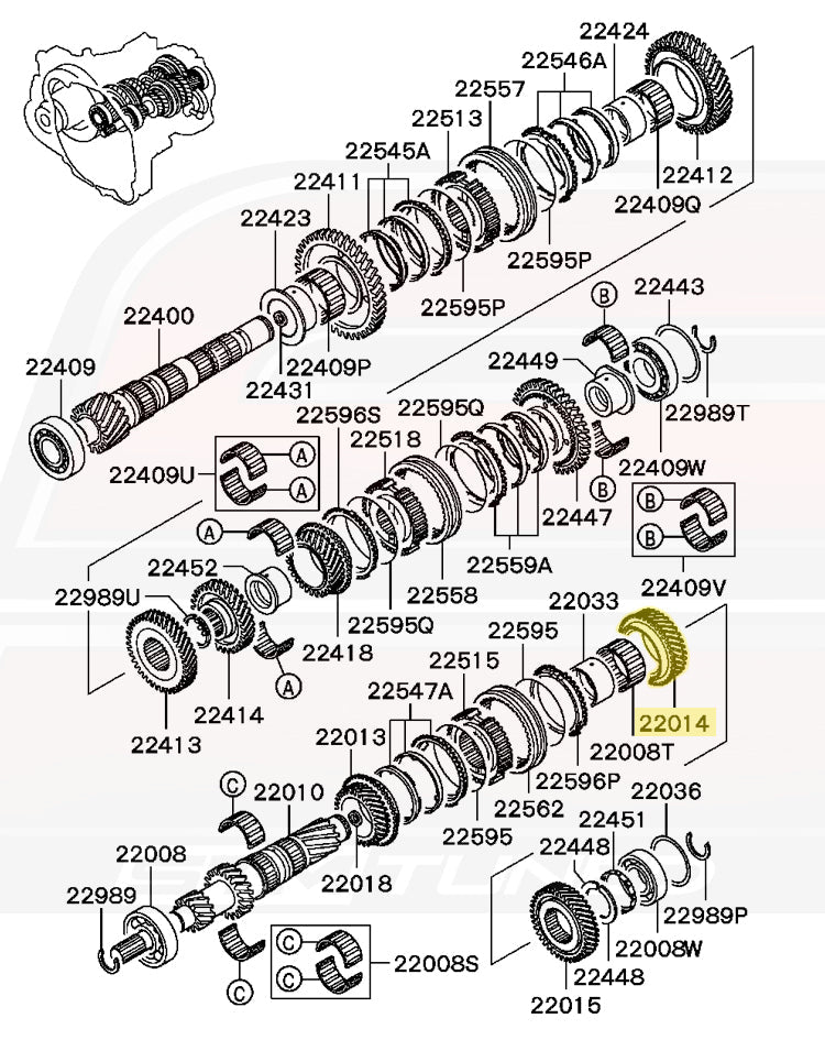 Mitsubishi OEM 4th Gear for Evo 9 5-Speed (2528A050)