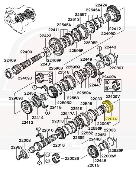Mitsubishi OEM 4th Gear for Evo 9 5-Speed (2528A050)