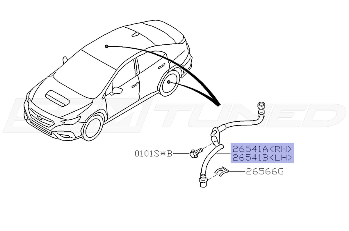 2022-2023 WRX Rear Brake Lines
