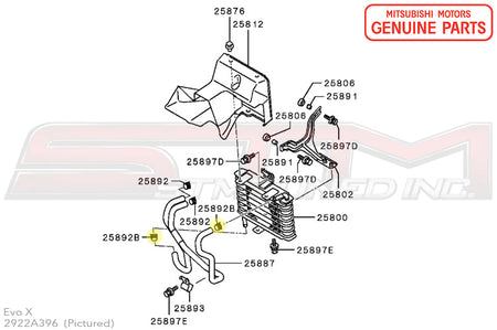 Mitsubishi Transmission Oil Cooler Line Clamps - Evo X