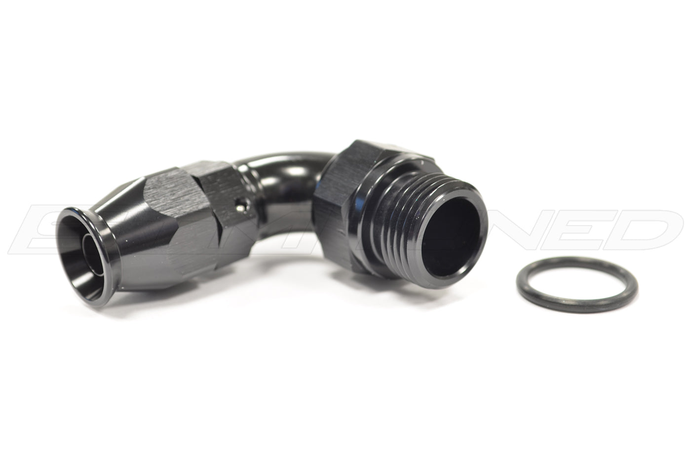 Vibrant Swivel Hose End Fitting to AN to ORB 90° for PTFE Hose