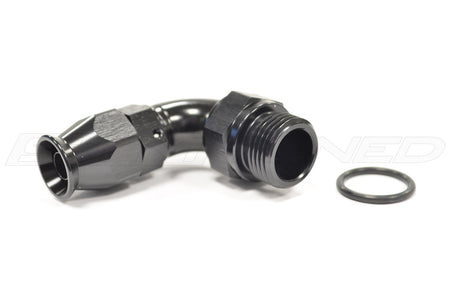 Vibrant Swivel Hose End Fitting to AN to ORB 90° for PTFE Hose