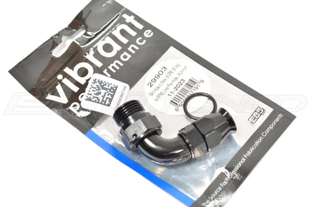 Vibrant Swivel Hose End Fitting to AN to ORB 90° for PTFE Hose