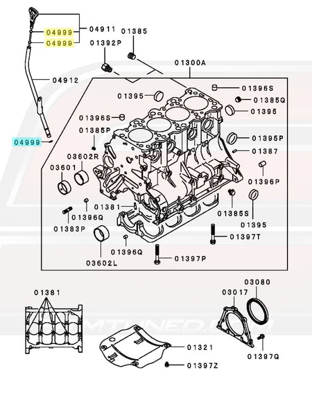 2G DSM Dipstick Oring Diagram