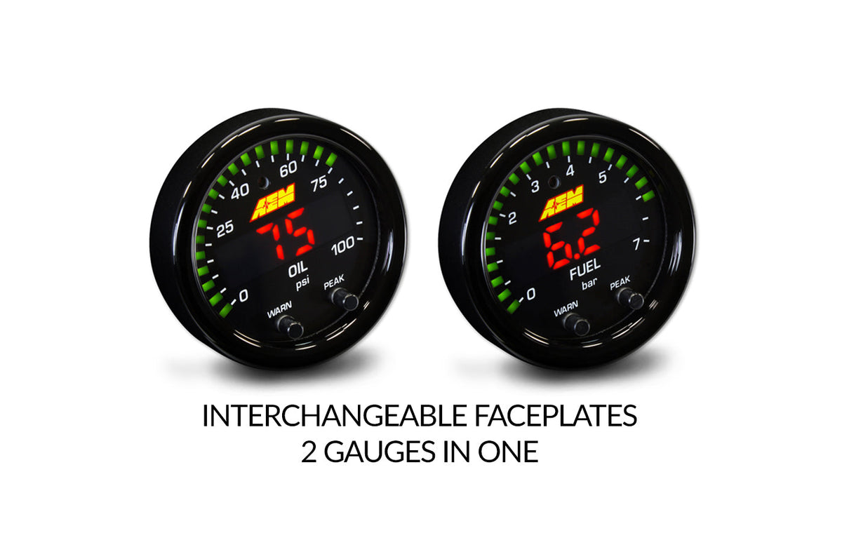 AEM X-Series Oil Fuel Pressure Gauge (30-0301)