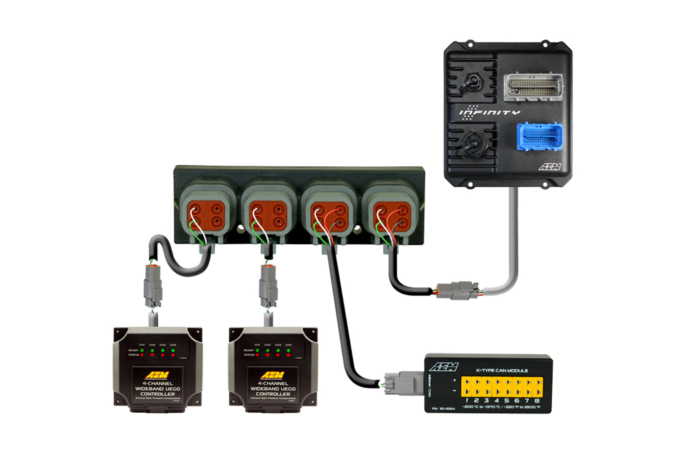 AEM AEMnet 4 Port CAN Hub (30-2225)