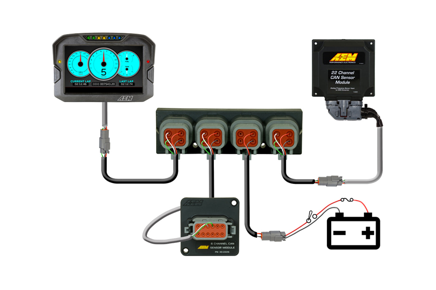 AEM AEMnet 4 Port CAN Hub (30-2225)