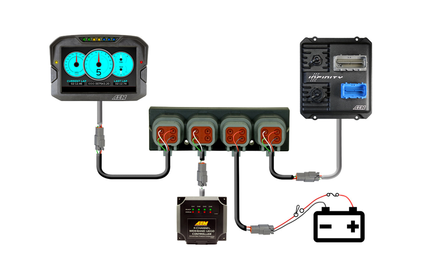 AEM AEMnet 4 Port CAN Hub (30-2225)