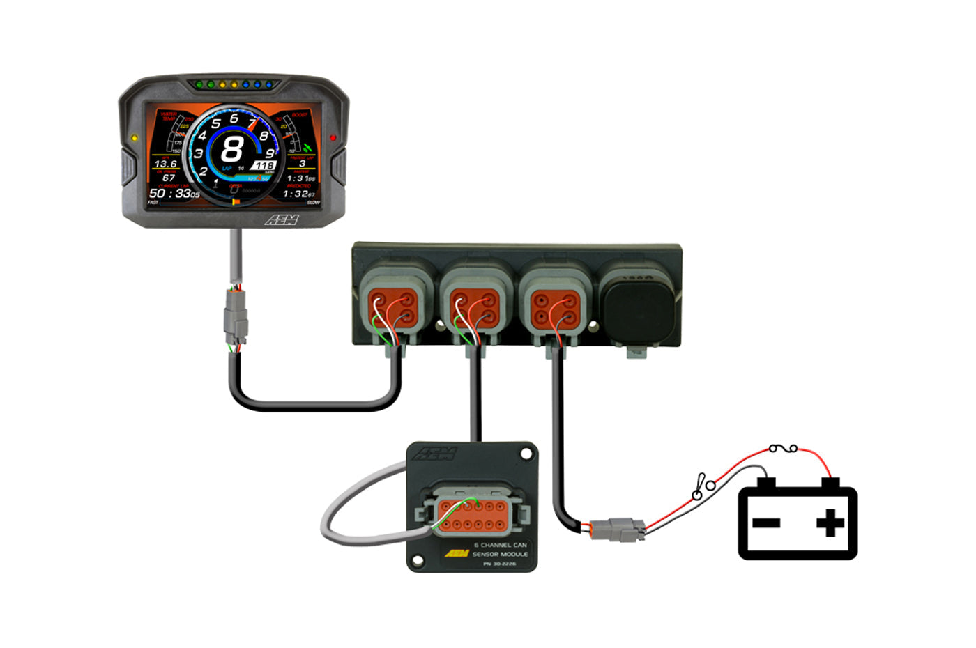 AEM AEMnet 4 Port CAN Hub (30-2225)