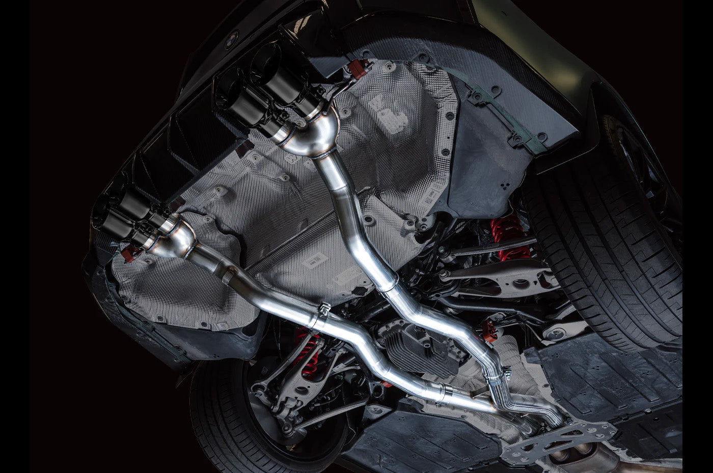 AWE Track Edition Catback Exhaust for BMW G8X M3/M4 (AWE3020-42482) installed