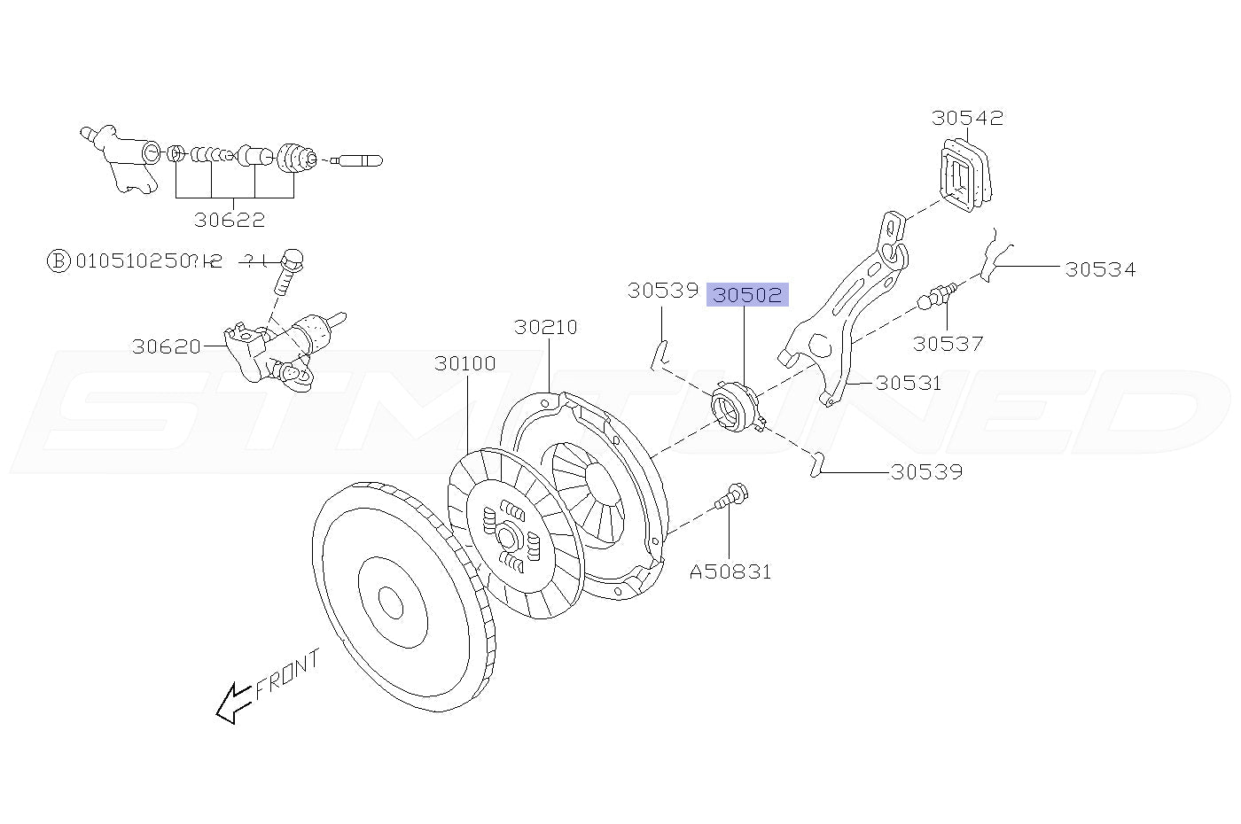 2022 Subaru WRX clutch diagram for reference