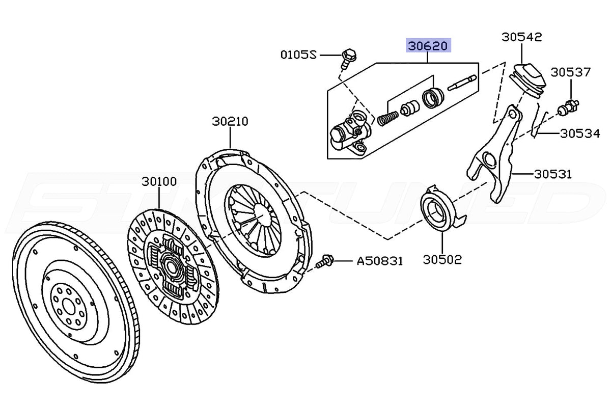 Subaru OEM Clutch Slave Cylinder for 2022+ WRX (30620AA230)