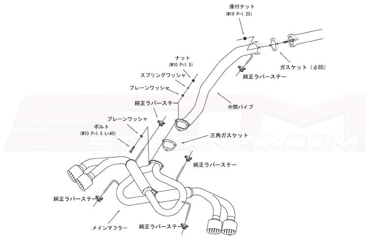 HKS Spec-R Titanium Exhaust for Nissan R35 GTR (31025-AN005)