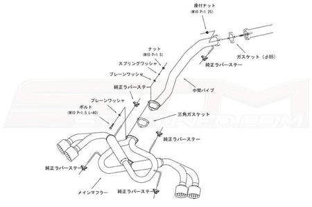 HKS Spec-R Titanium Exhaust for Nissan R35 GTR (31025-AN005)