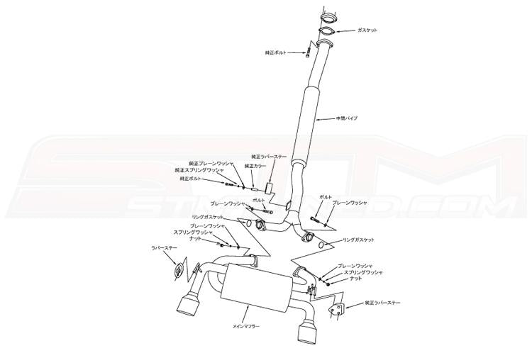 HKS Super Turbo Final Edition Cat BackExhaust for Evo X (31029-AM004)