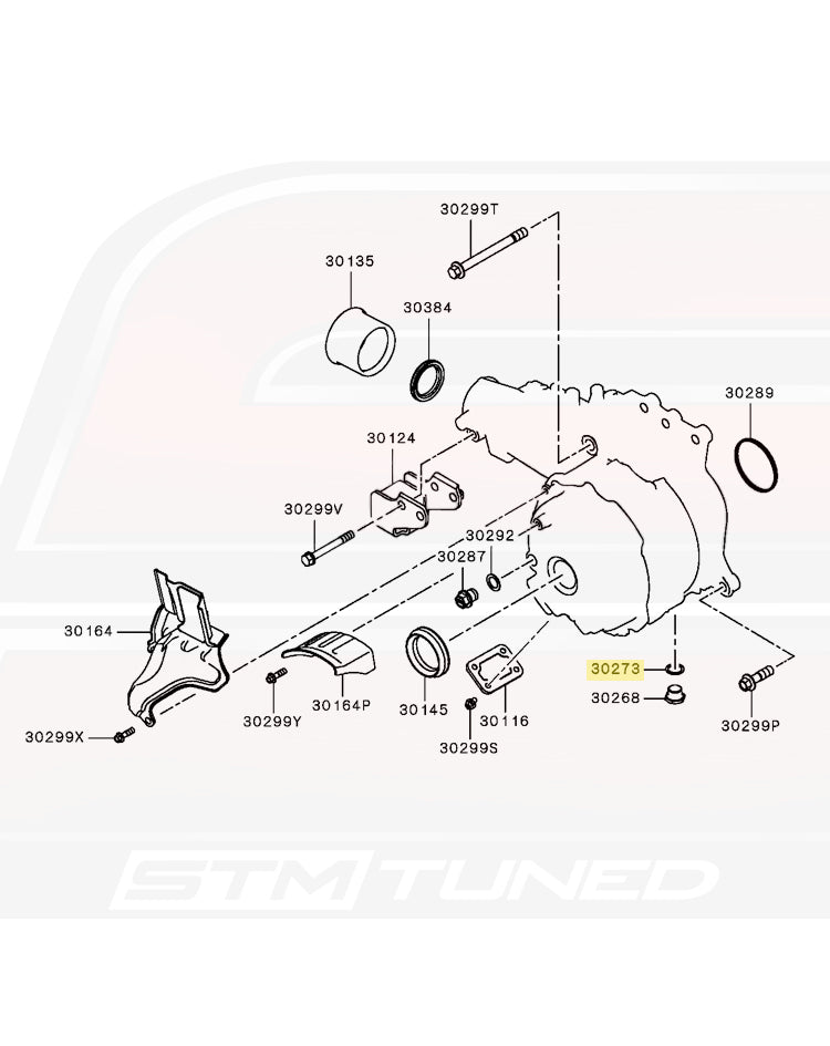 3200A102 OEM Evo X Transfer Case Drain Plug Washer Diagram