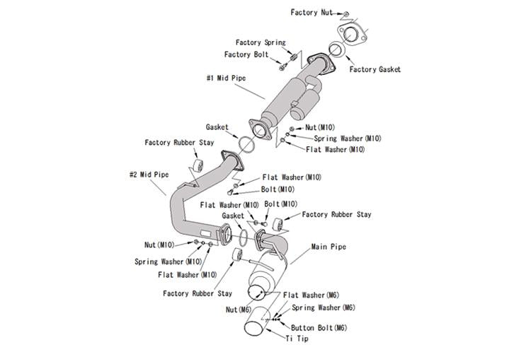 HKS Hi Power Single-Exit Cat-Back Exhaust for BRZ FRS 86 (32016-BT002)