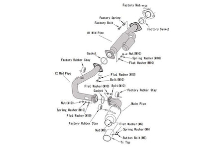 HKS Hi Power Single-Exit Cat-Back Exhaust for BRZ FRS 86 (32016-BT002)