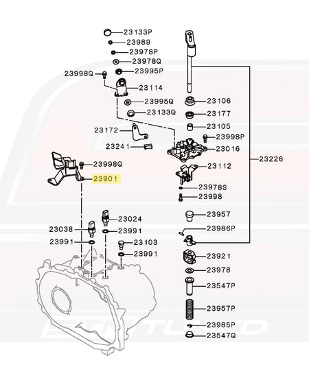 Mitsubishi OEM Shifter Cable Bracket for Evo X (Early 2008)
