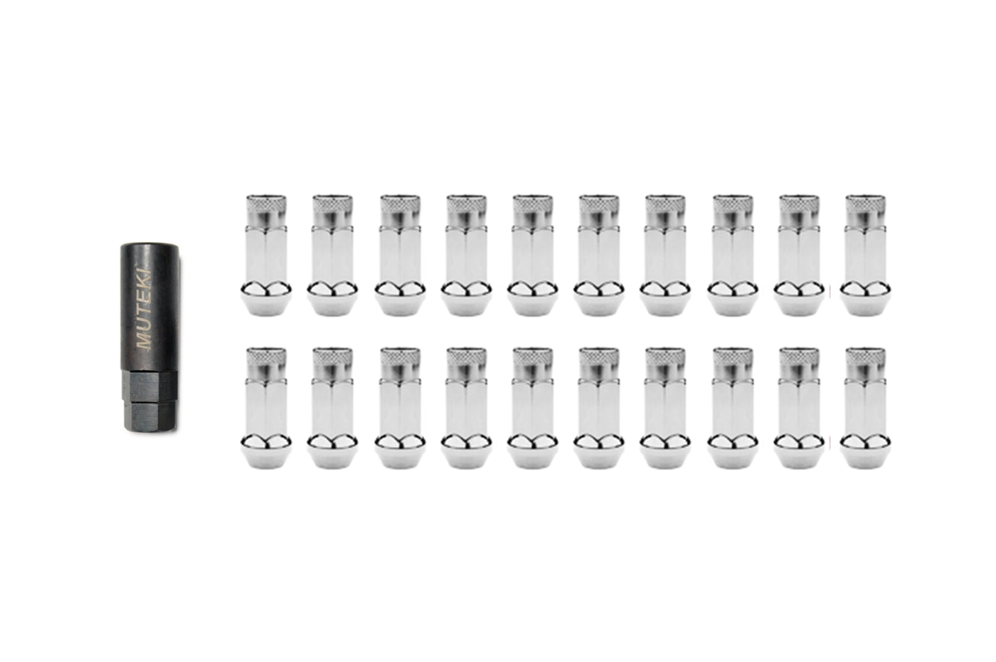 Muteki SR48 Open Ended Lug Nuts Silver Chrome (32905S)
