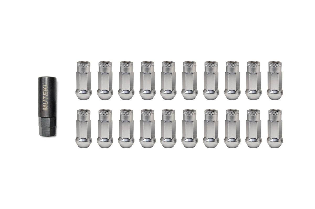 Muteki SR48 Open Ended Lug Nuts Satin Silver (32905SS)