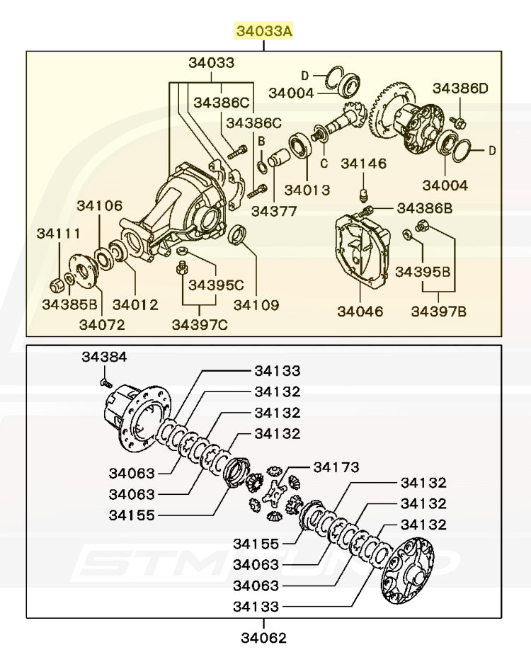 Mitsubishi OEM Complete Rear Diff for Evo 9 (3501A002)Mitsubishi OEM Complete Rear Diff for Evo 9 (3501A002)
