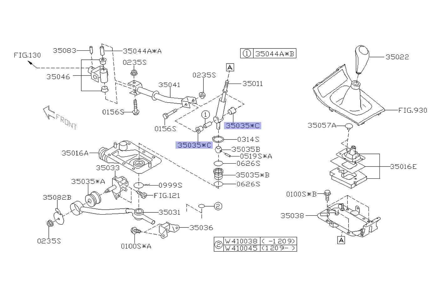 Subaru OEM Shift Lever Bushing for 08-14 WRX/STi (35035AG020)