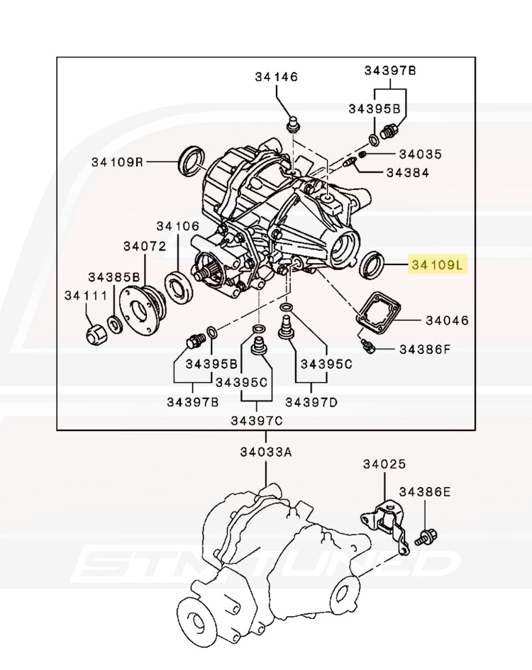 Evo X Axle Seal Rear LH 34109L (3515A049)