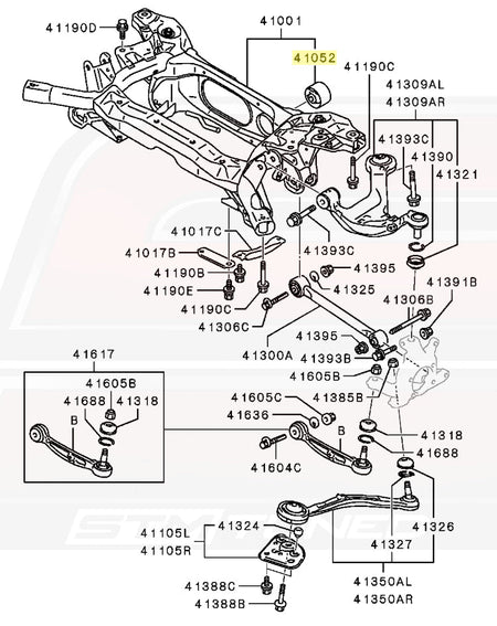 Mitsubishi OEM Rear Crossmember Bushing for Evo X (3517A025)