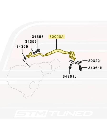 Mitsubishi OEM Transfer Case Feed Line for Evo X (3520A047)