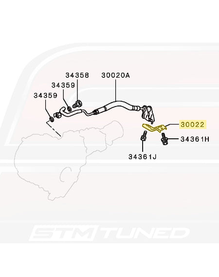 Mitsubishi OEM ACD/Tcase Feed Line Bracket for Evo X (3520A050)