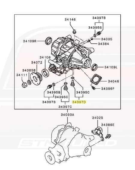 3713A029 OEM Evo X Magnetic Rear Diff Drain Plug