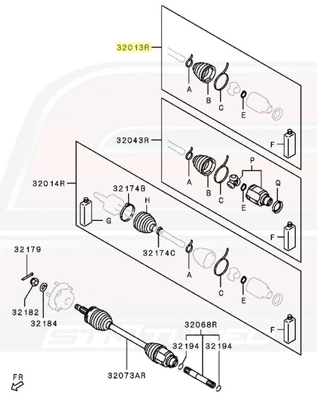 2008-2010 Cotter-Pin Style Axle RH