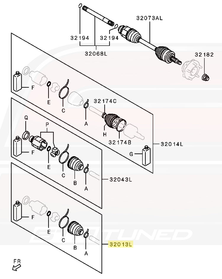 2010-2015 Solid Style Axle LH