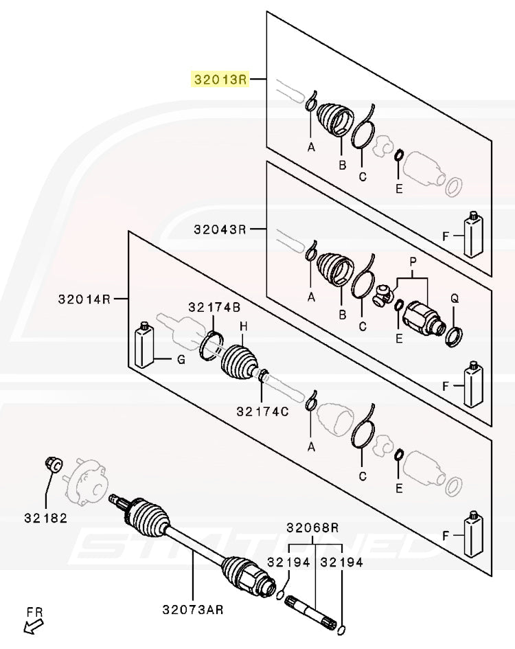 2010-2015 Solid Style Axle RH